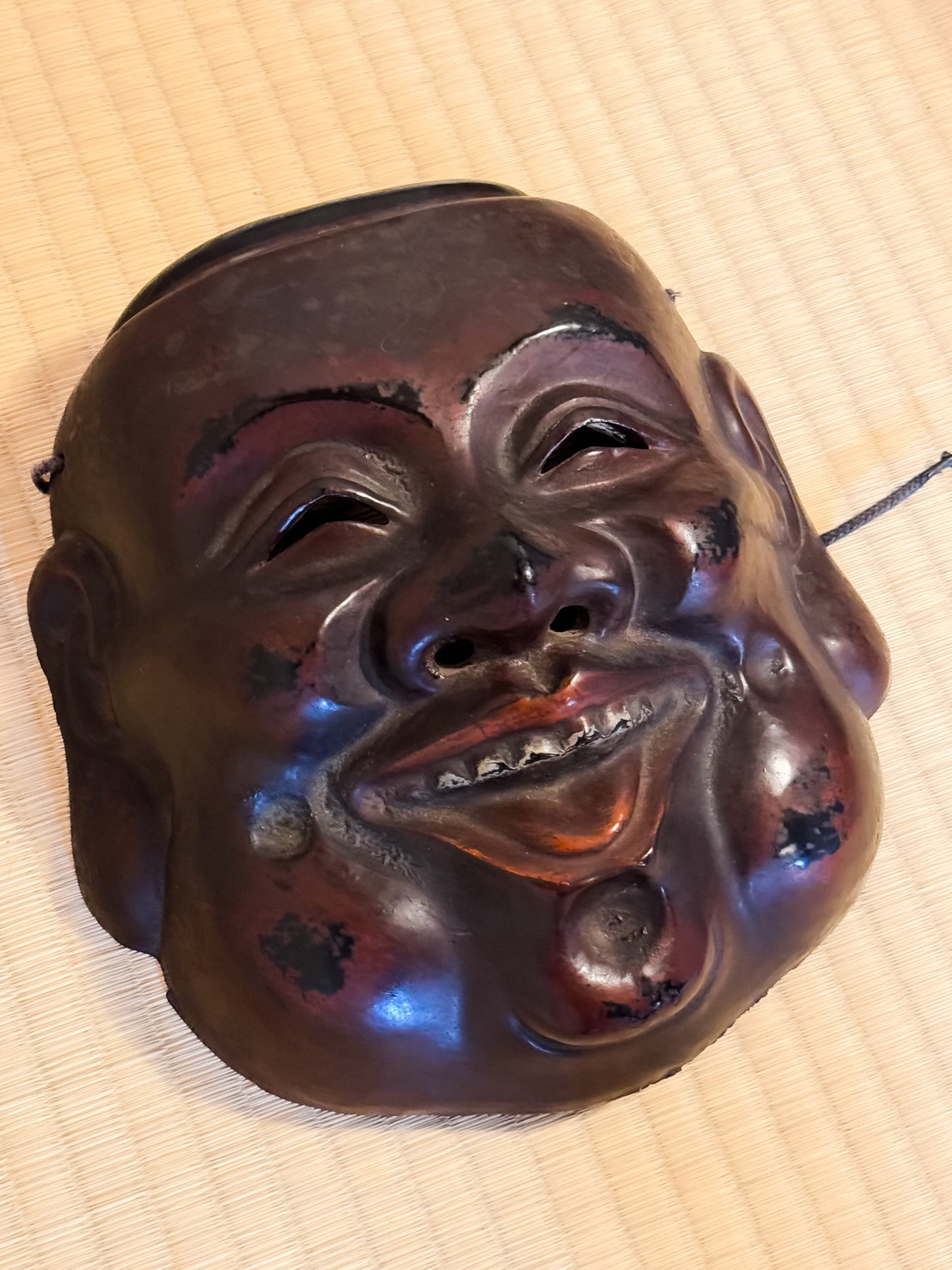 Masque de théatre japonais, Ebisu Dieu du Bonheur