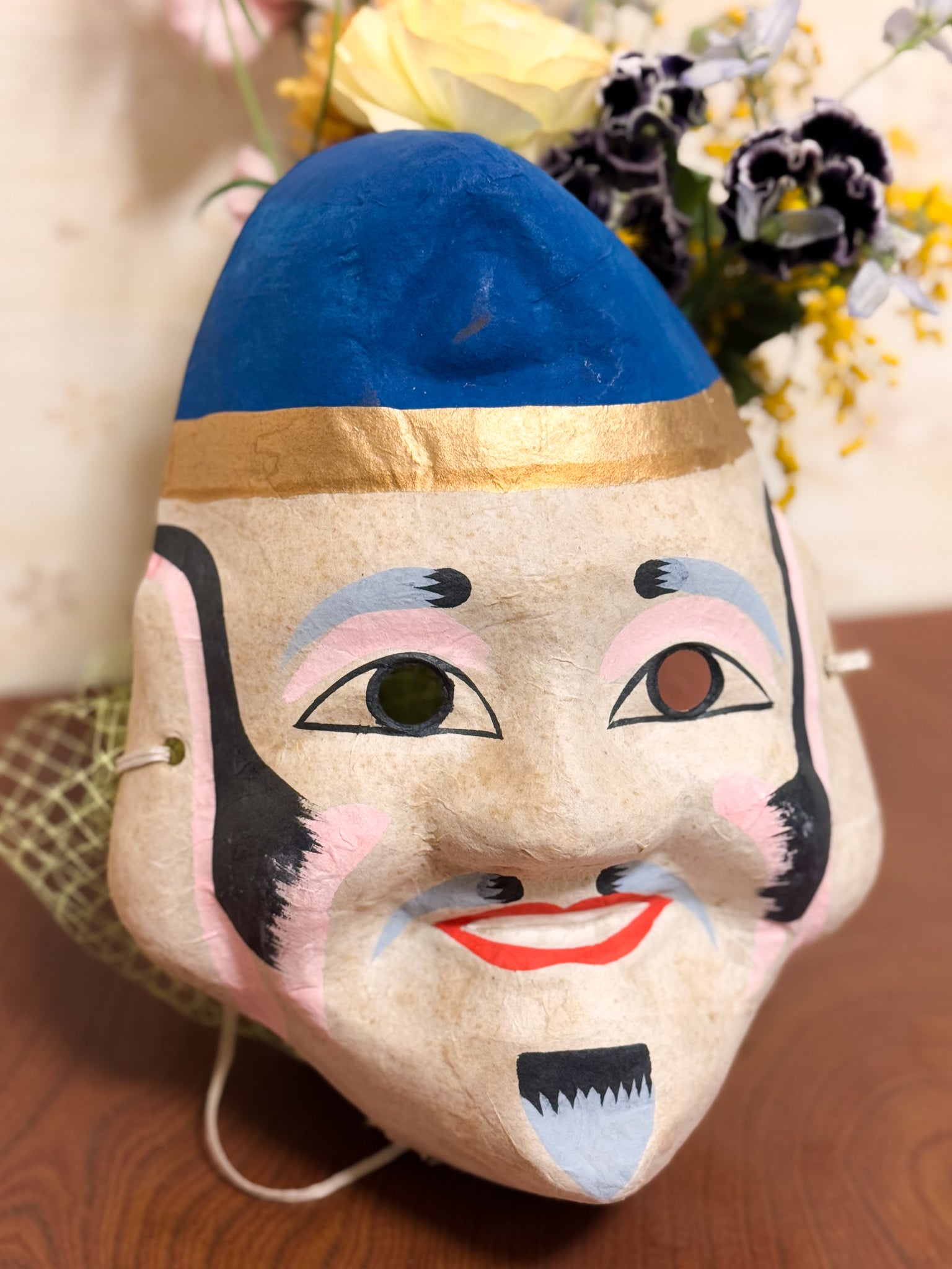 Masque aponais ebisu papier maché face 2
