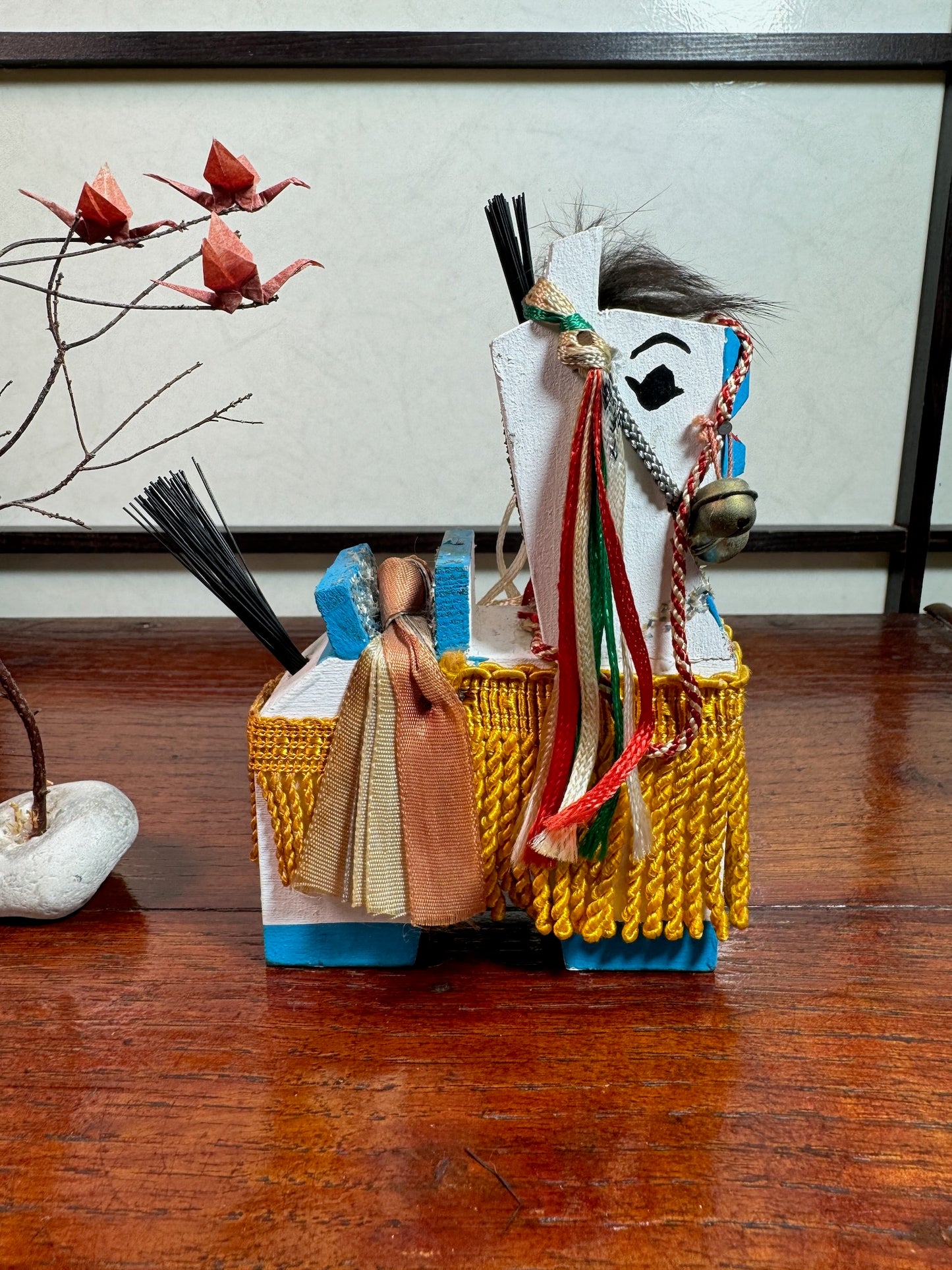 Cheval Chagu Chagu Traditionnel japonais vue profil droit