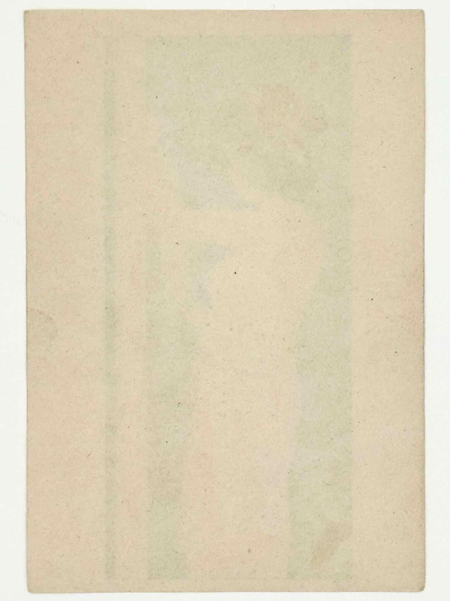 Lithographie Japonaise d'une femme à demi-nue accrochant un miroir au mur. Elle porte un bas de couleur rose qui laisse entrevoir sa poitrine. Dos lithographie.