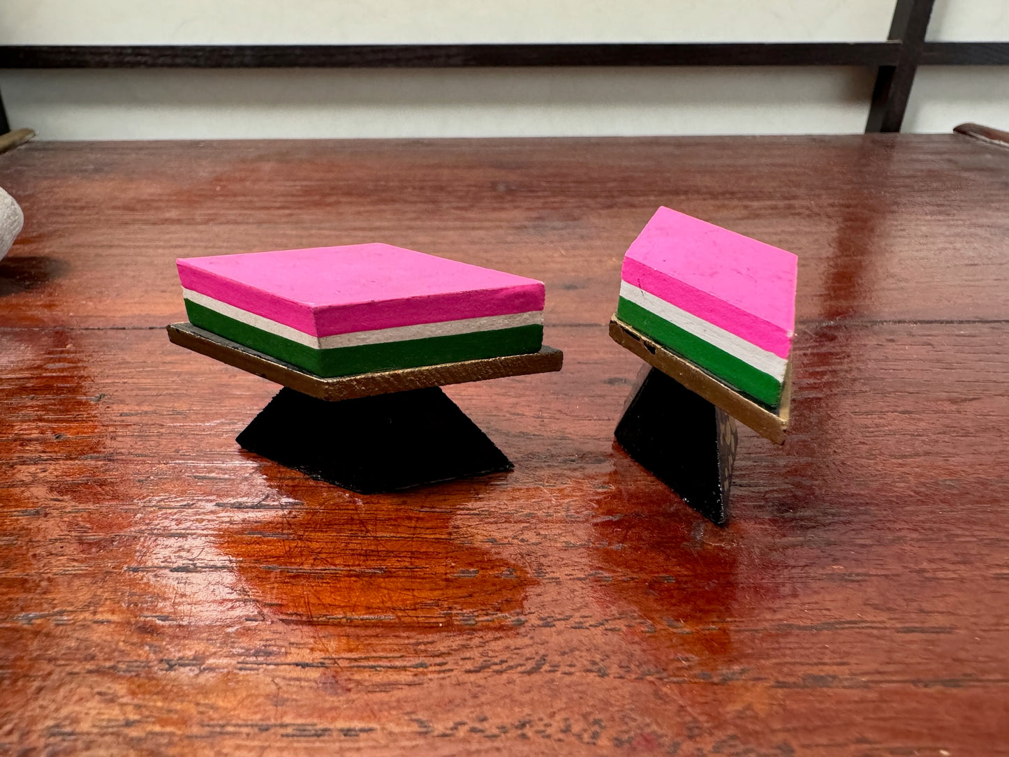 gateau Ishimochi hina matsuri miniature en losange, profil