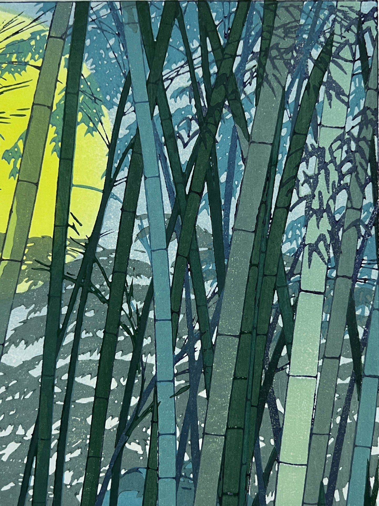 Estampe Japonaise de Kasamatsu Shiro, Forêt de Bambou au début de l'été