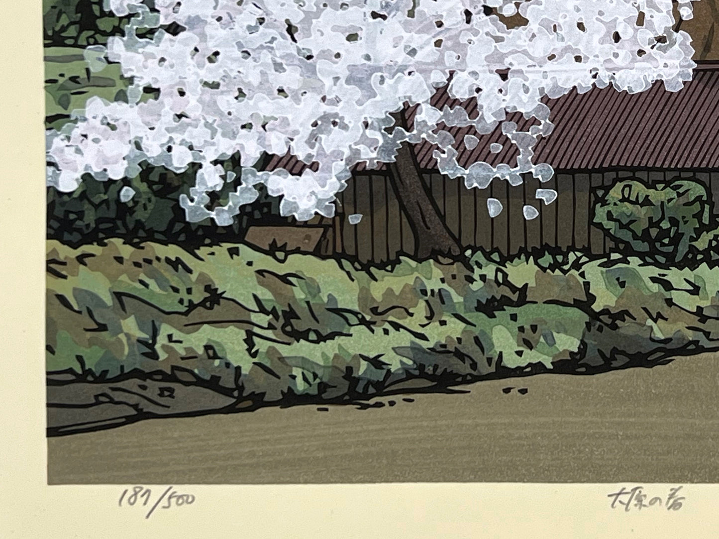 Estampe Japonaise de Nishijima Katsuyuki | Cerisiers en Fleurs à Ohara