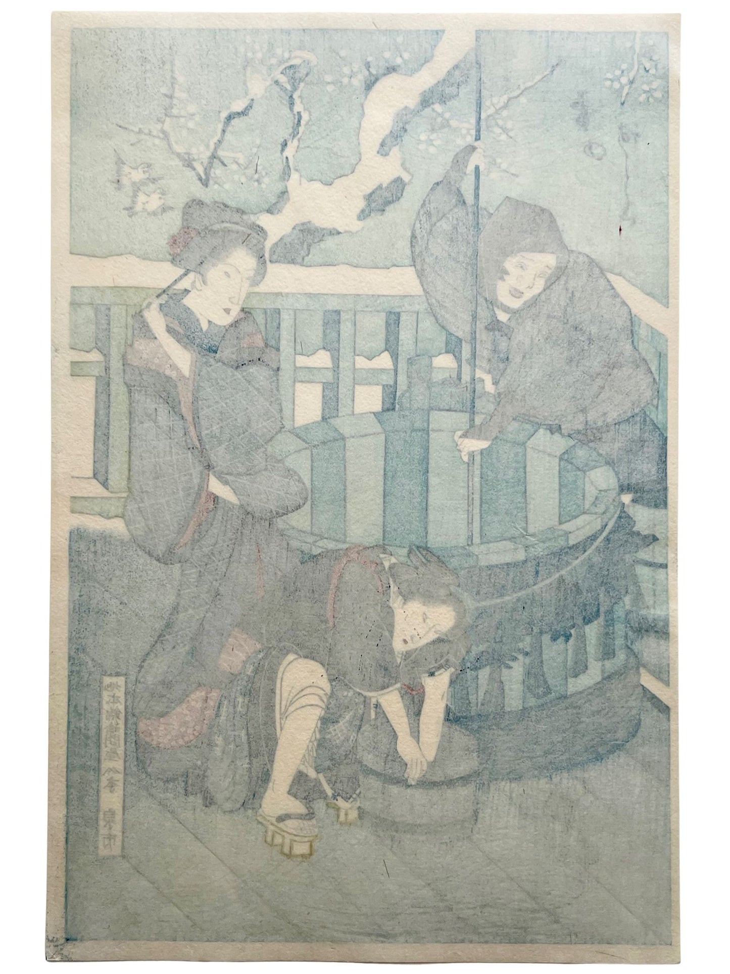 Estampe Japonaise de Toyokuni I Utagawa | Lendemain de Neige