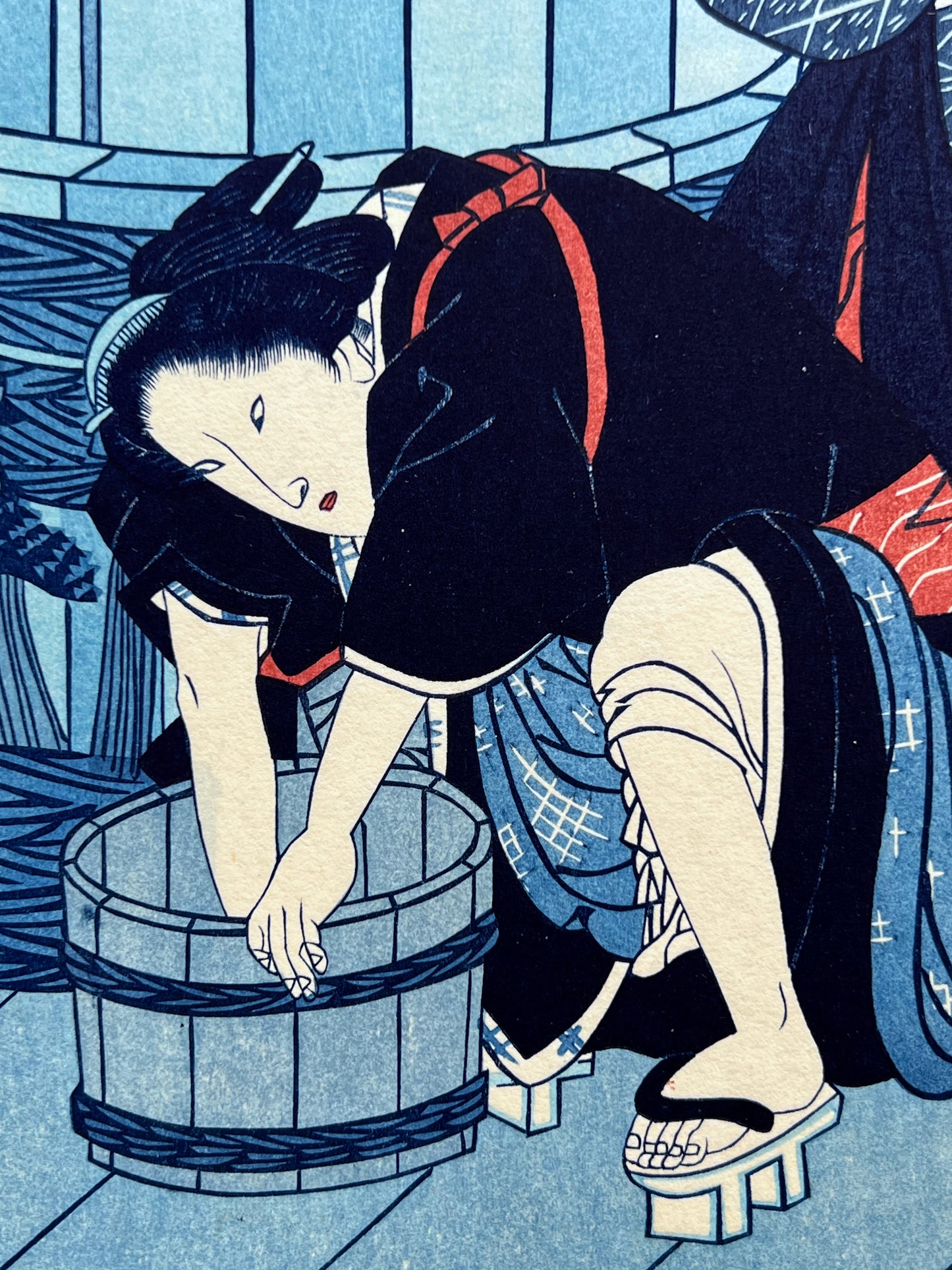 Estampe Japonaise de Toyokuni I Utagawa | Lendemain de Neige