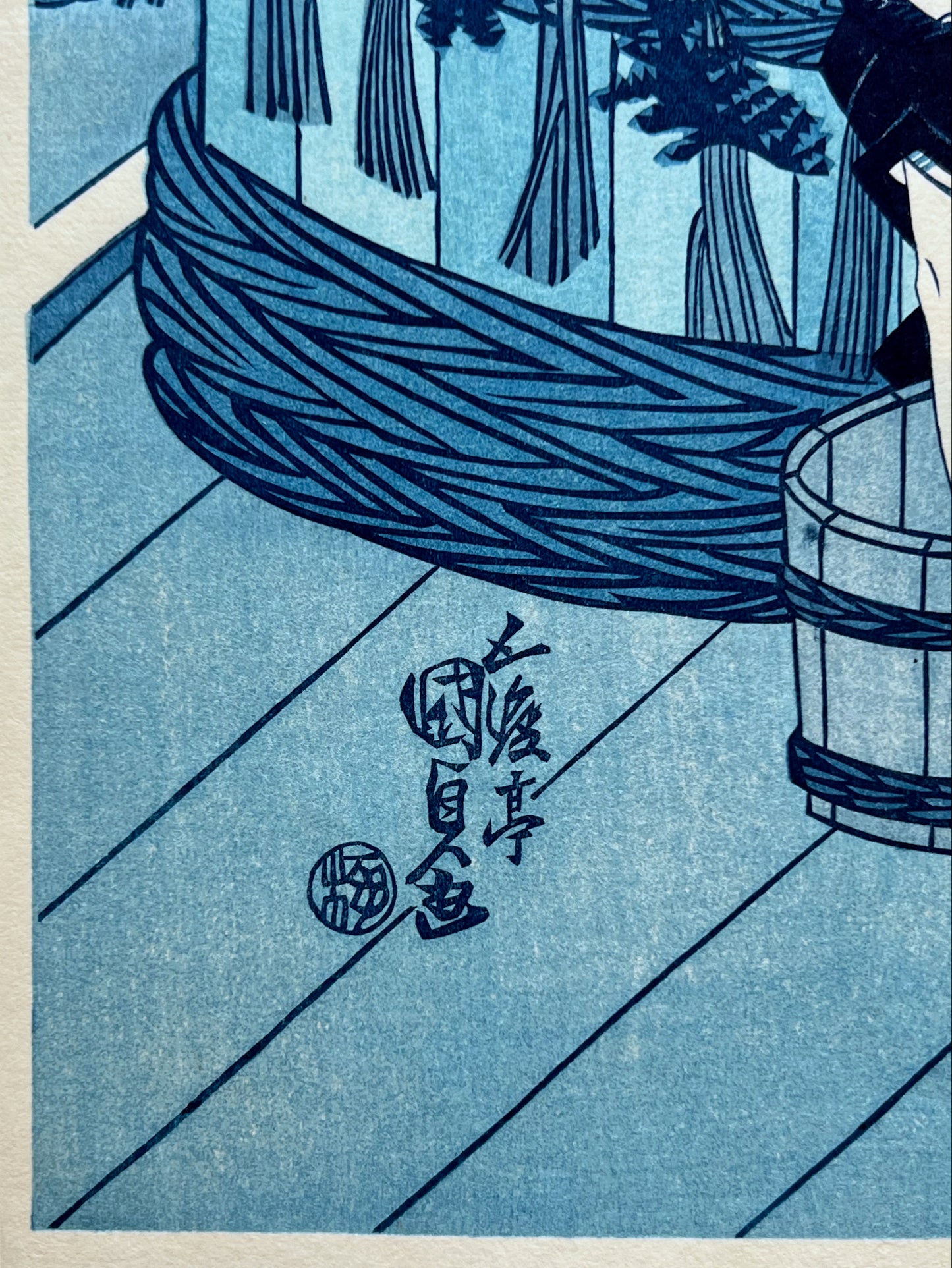 Estampe Japonaise de Toyokuni I Utagawa | Lendemain de Neige
