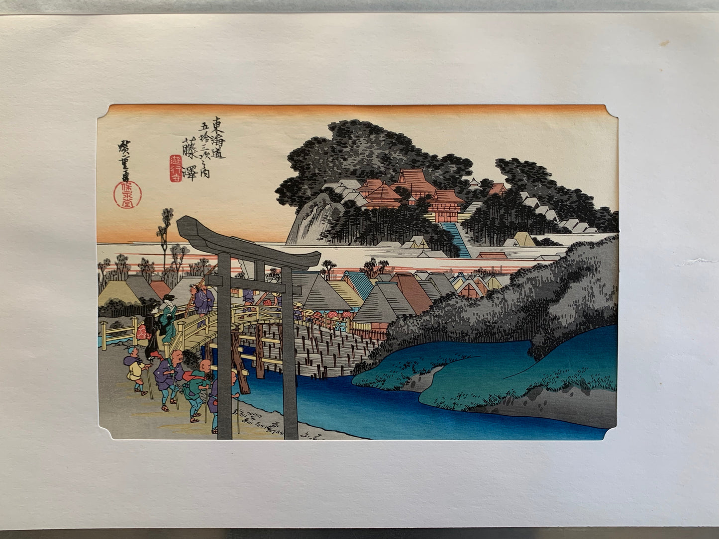 estampe japonaise de Hiroshige, avec passe partout