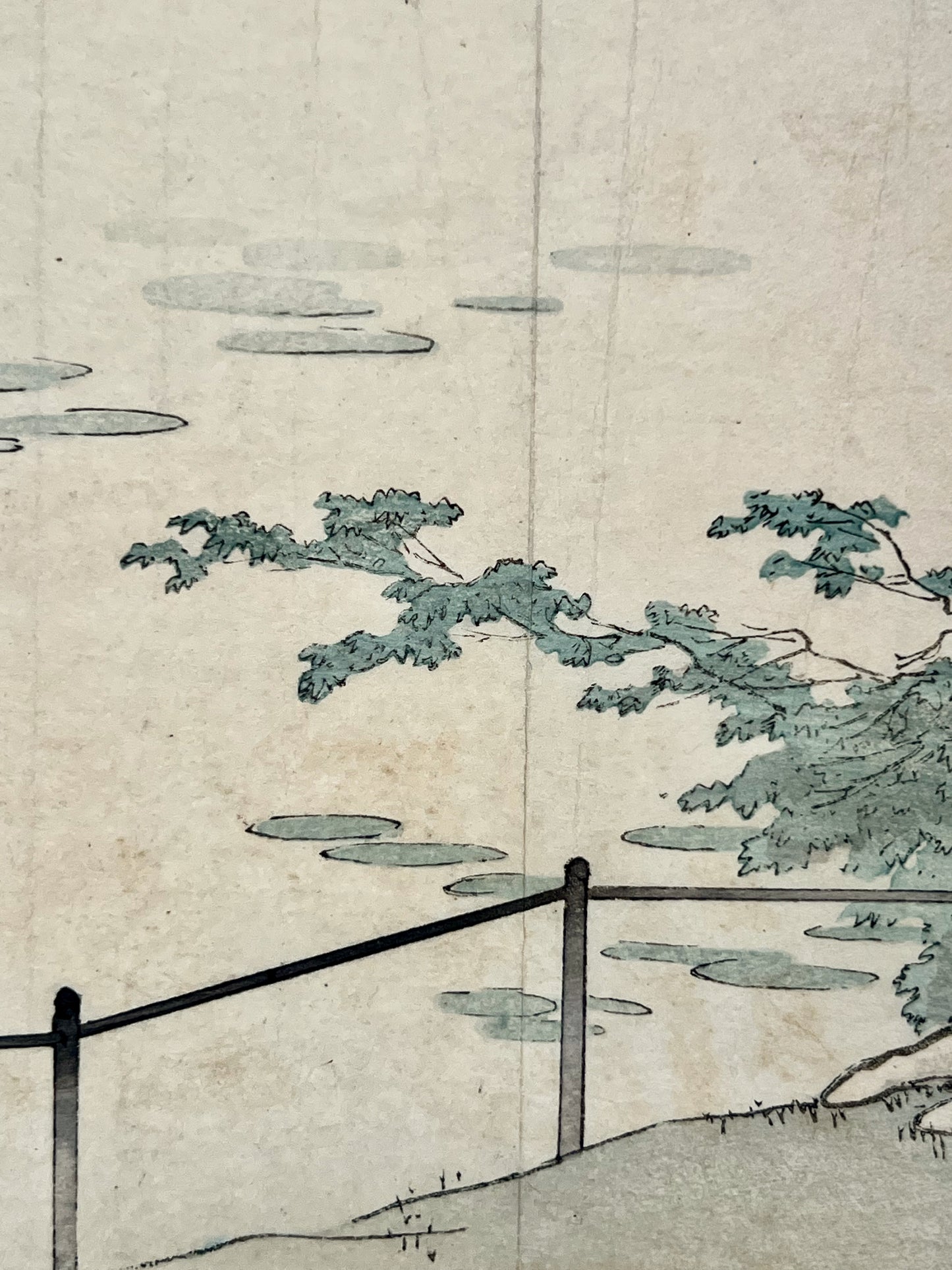 Estampe Japonaise de Kajita Hanko kuchi-e | Jeunes beautés à l'éventail détail 2