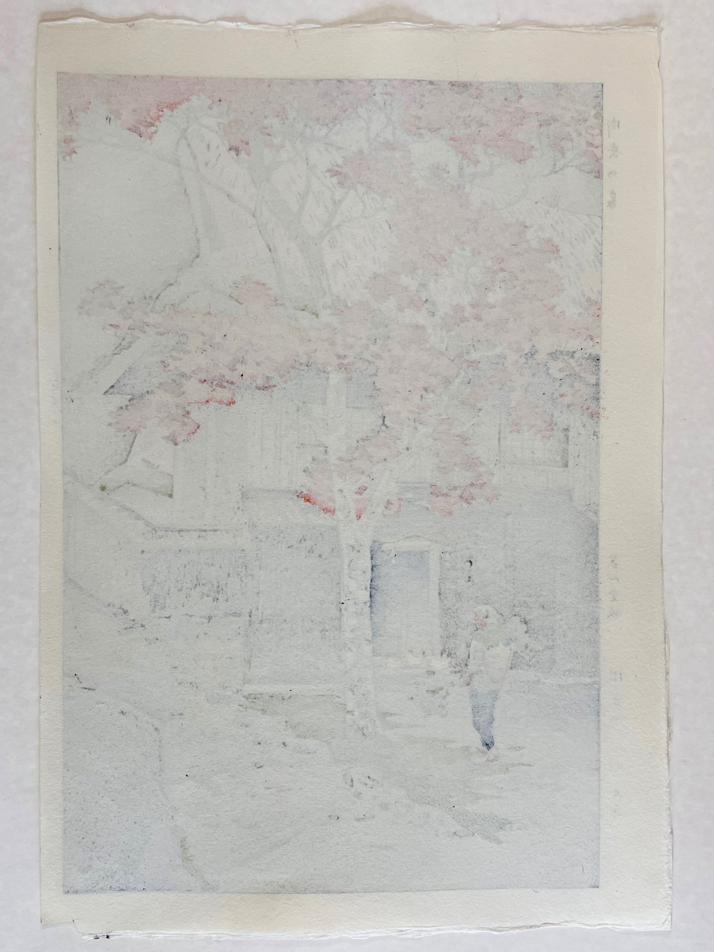 estampe japonaise de Kasasmatsu shiro campagne automne à Ontake dos