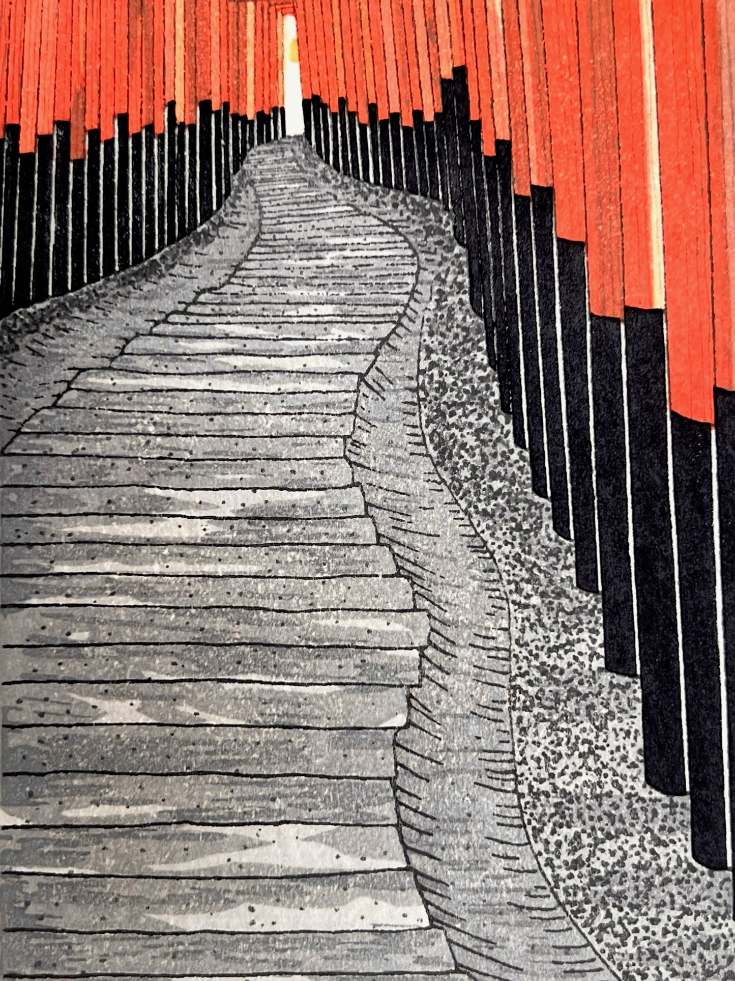 Estampe Japonaise de Teruhide Kato, Le Fushimi Inari