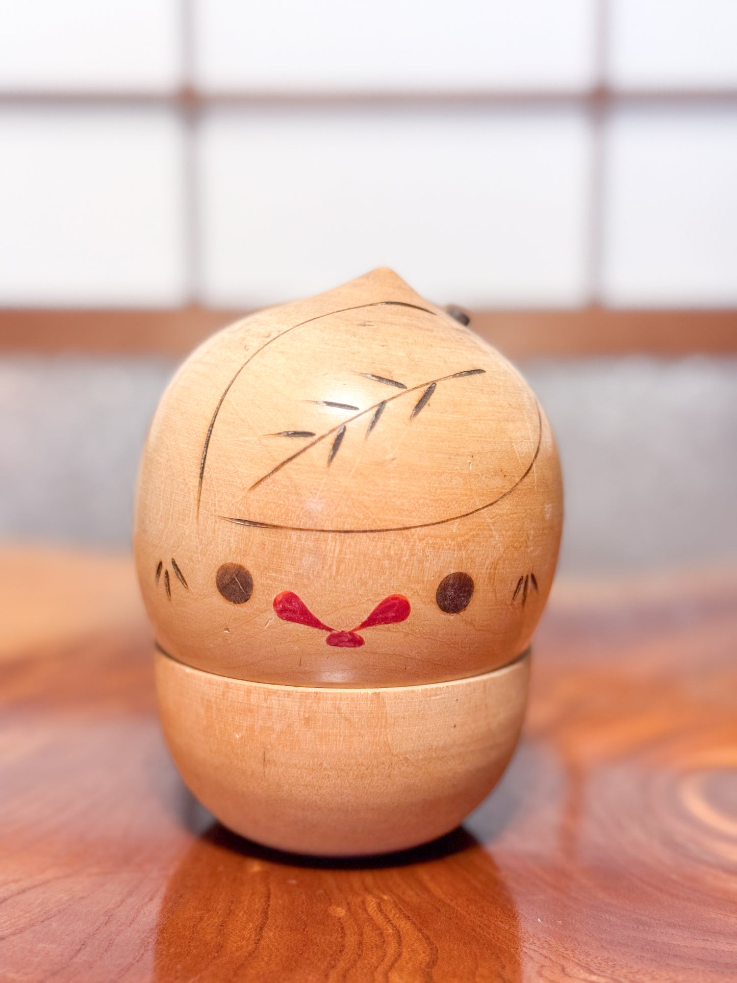 Kokeshi nature sur socle 