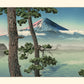 estampe japonaise paysage Mont Fuji avec pins en premier plan de Koitsu