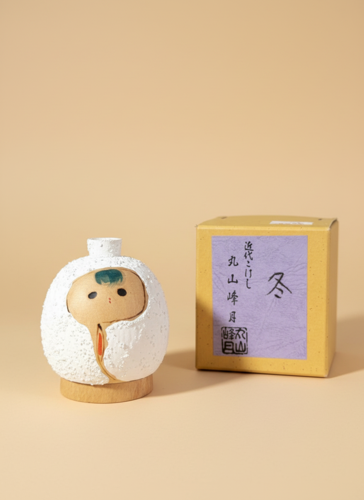 Petite Kokeshi créative de Maruyama Minetsuki de style Yukinko - Enfant des neiges