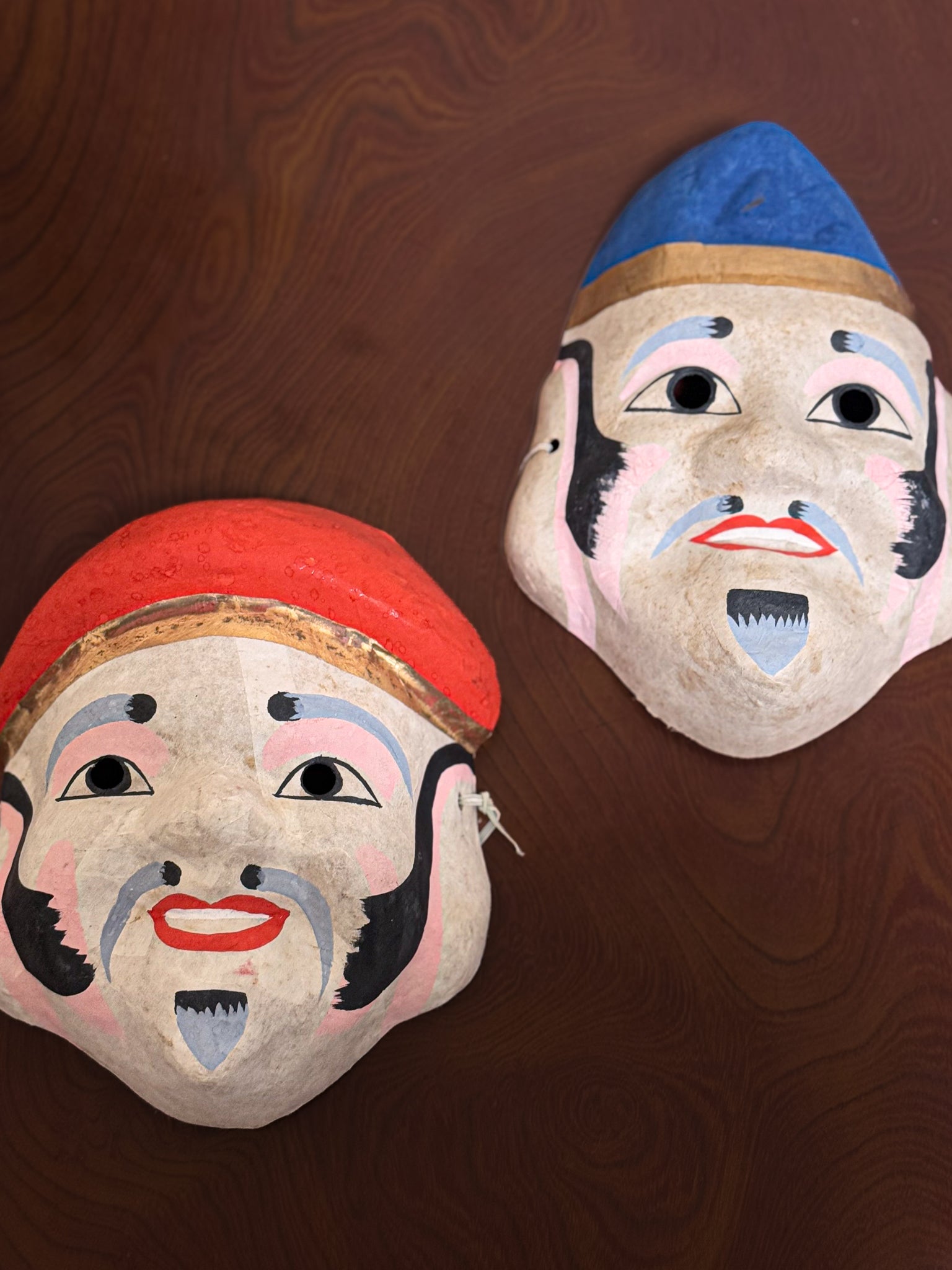 Ensemble masque traditionnel japonais dieux du bonheur