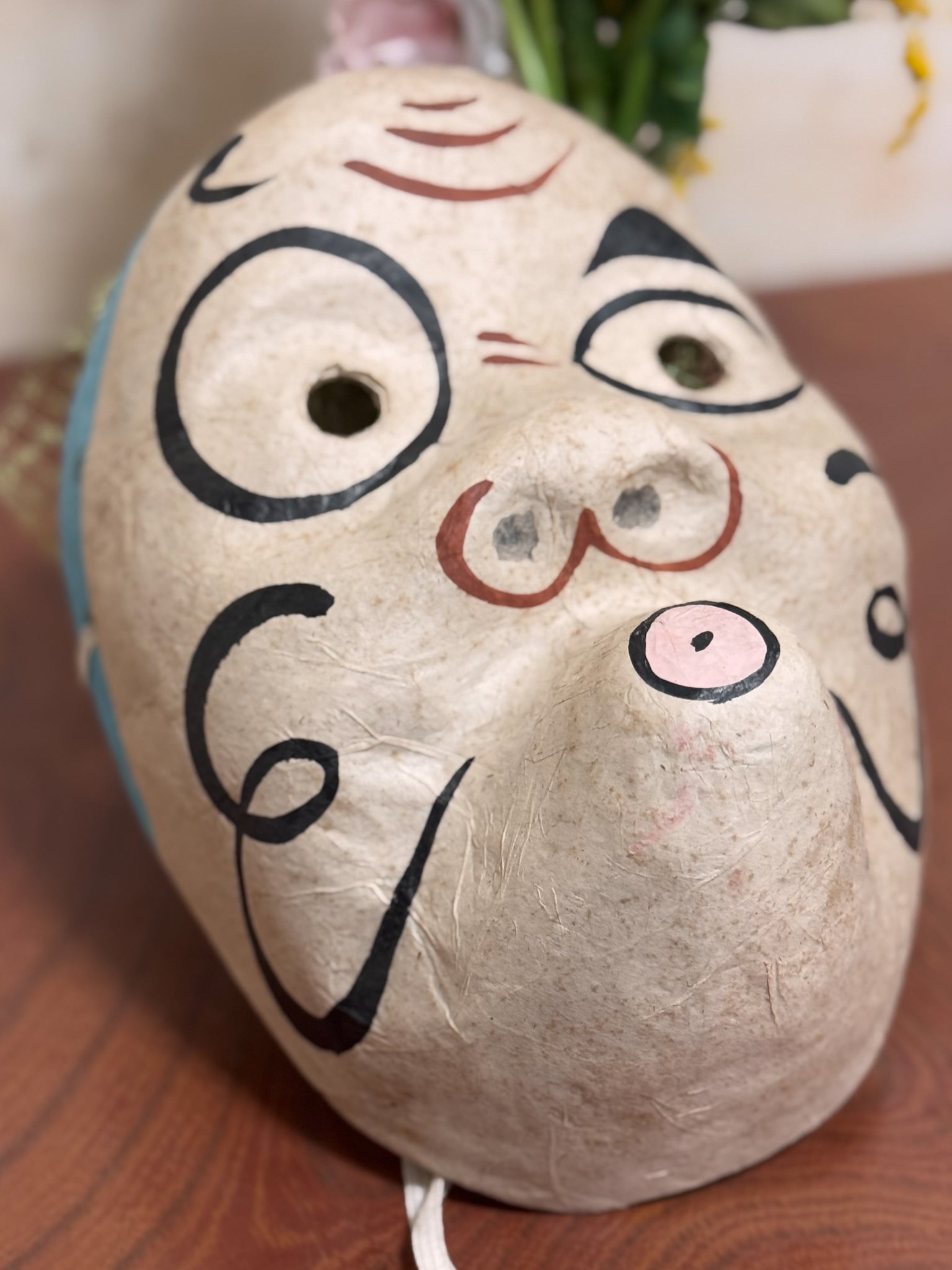 masque japonais hyottoko face bouche