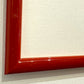 angle du cadre rouge laqué