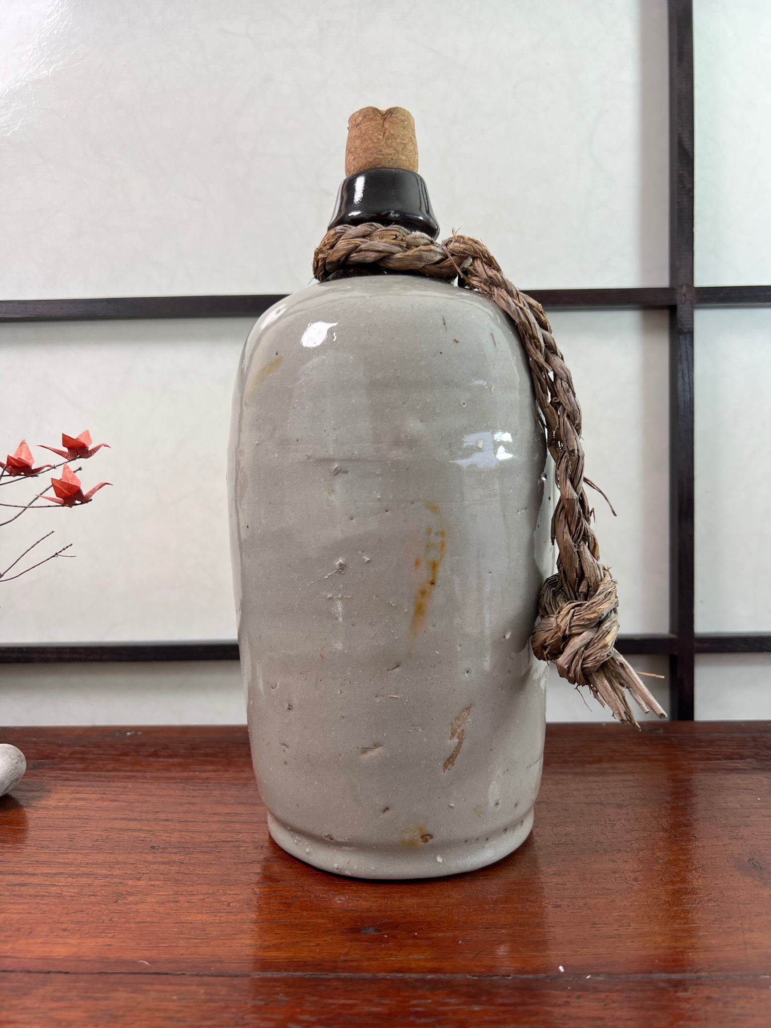 bouteille a sake vintage ceramique profil