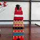 Cheval Miharu traditionnel en bois rouge vue de face