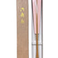 éventail japonais sensu rose poudré dans sa boite