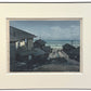 Estampe Japonaise Encadrée de Hasui Kawase, Journée nuageuse à Mizuki