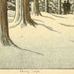 Estampe Japonaise de Hasui Kawase - Le temple Chūson-ji sous la neige