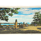 estampe japonaise de Kawase Hasui, le sanctuaire Konpira dans la province de Sanuki, point de vue de l'estampe à plat
