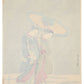 Estampe japonaise Harunobu avec deux femmes revenant du bain sous la neige