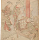 Estampe japonaise de Harunobu Suzuki, la maison de thé Kagiya