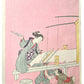 Estampe japonaise de Harunobu Suzuki, Tisserande et enfant
