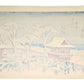Estampe japonaise de Hiroshige montrant le sanctuaire Atago sous la neige verso