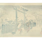 Estampe japonaise montrant le sanctuaire de Gion sous la neige, par Hiroshige verso