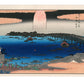 Estampe Japonaise de Hiroshige, feu d’artifice au-dessus du pont Ryôgoku