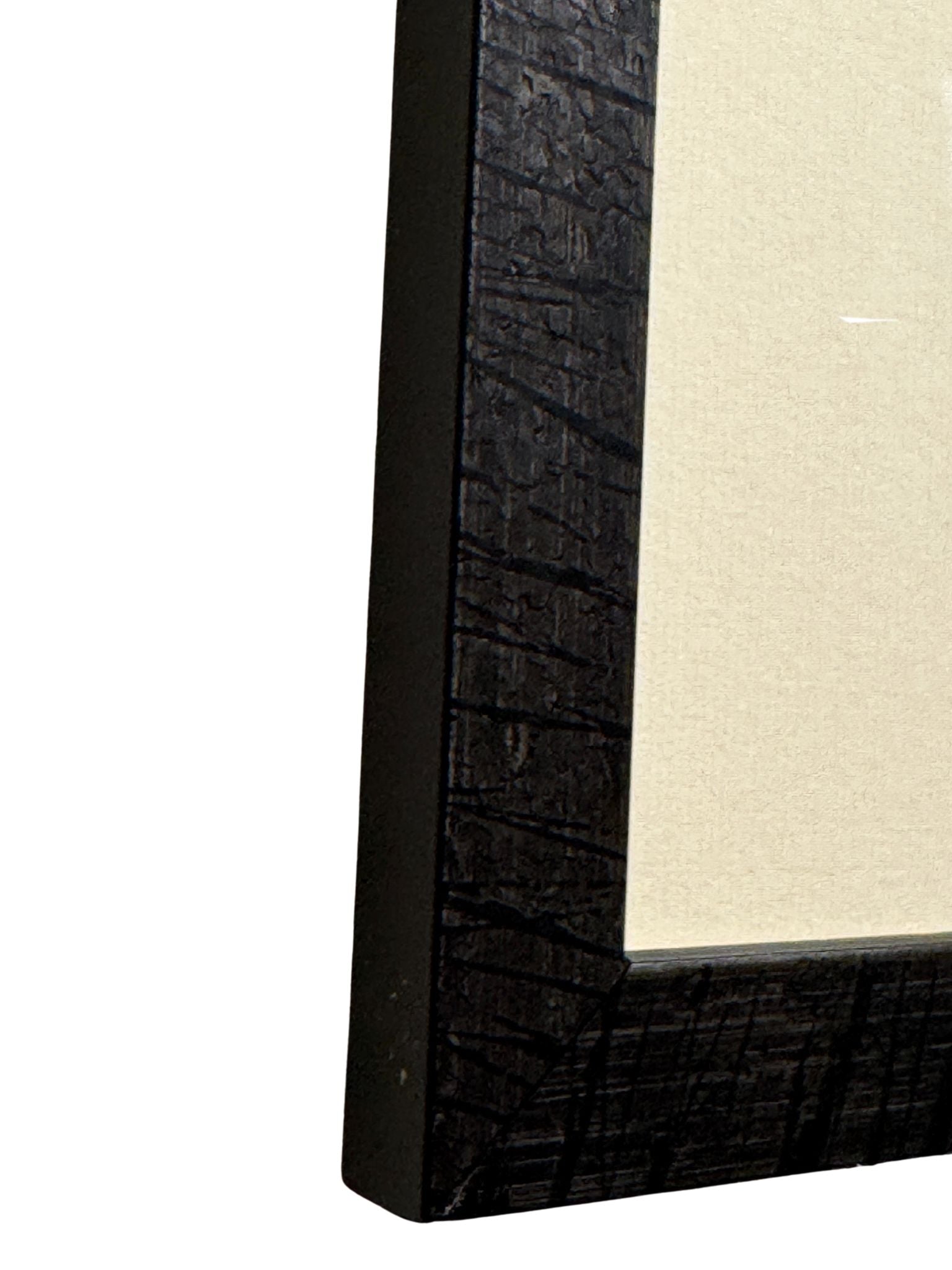 angle du cadre noir plat 20 imitation bois brulé