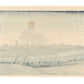 Estampe Japonaise Hiroshige de la rivière Tama sous la pleine lune verso