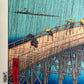 Estampe Japonaise d’Utagawa Hiroshige représentant une averse sur le pont Ōhashi et la rivière Sumida, célèbre pour la copie de Van Gogh, détail du sceau de signature