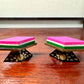 gateau Ishimochi hina matsuri miniature en losange, bois laqué