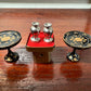 Miniature mobilier du Palais Impérial en laque et métal | Décor pour Hina-matsuri
