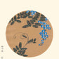 Estampe Japonaise d'une glycine bleue dans un rond