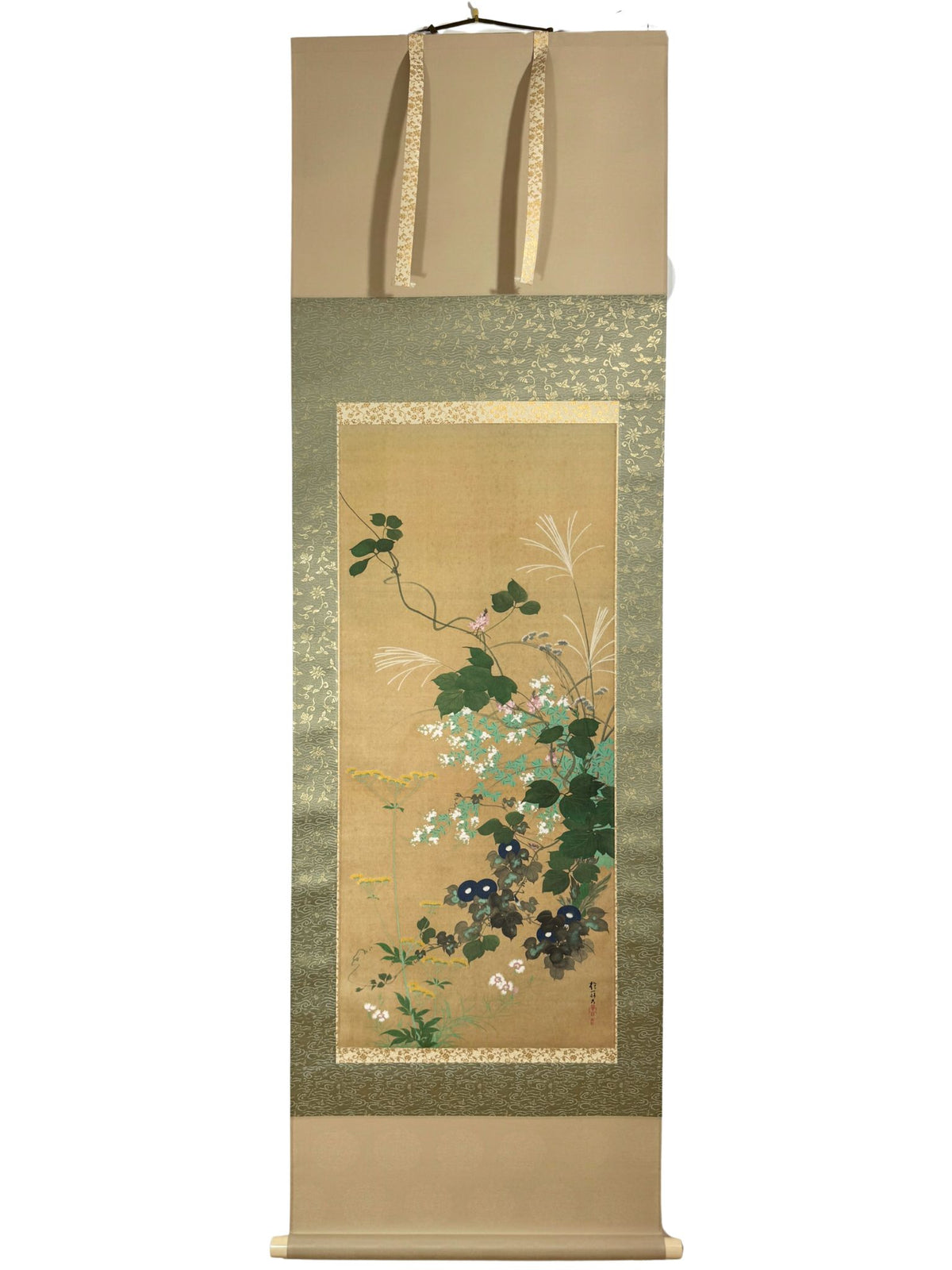 Kakejiku Nanakusa-zu aux sept herbes d’automne d’après Sakai Hōitsu.