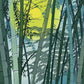 Estampe Japonaise de Kasamatsu Shiro, Forêt de Bambou au début de l'été