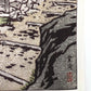 estampe japonaise Kasasmatsu shiro campagne automne érable rouge, signature artiste