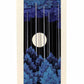 estampe japonaise contemporaine la pleine lune arbres bleus au dessus et au dessous