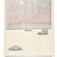 Estampe Japonaise contemporaine de Teruhide Kato Jardin Zen du temple Ryoan-ji avec les érables rouges flamboyant sous une nuit de pleine lune automne, le verso de l'estampe