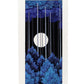 estampe japonaise contemporaine la pleine lune arbres bleus au dessus et au dessous