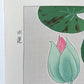 Estampe Japonaise de Kawarazaki, Nymphea détail fleur en bouton