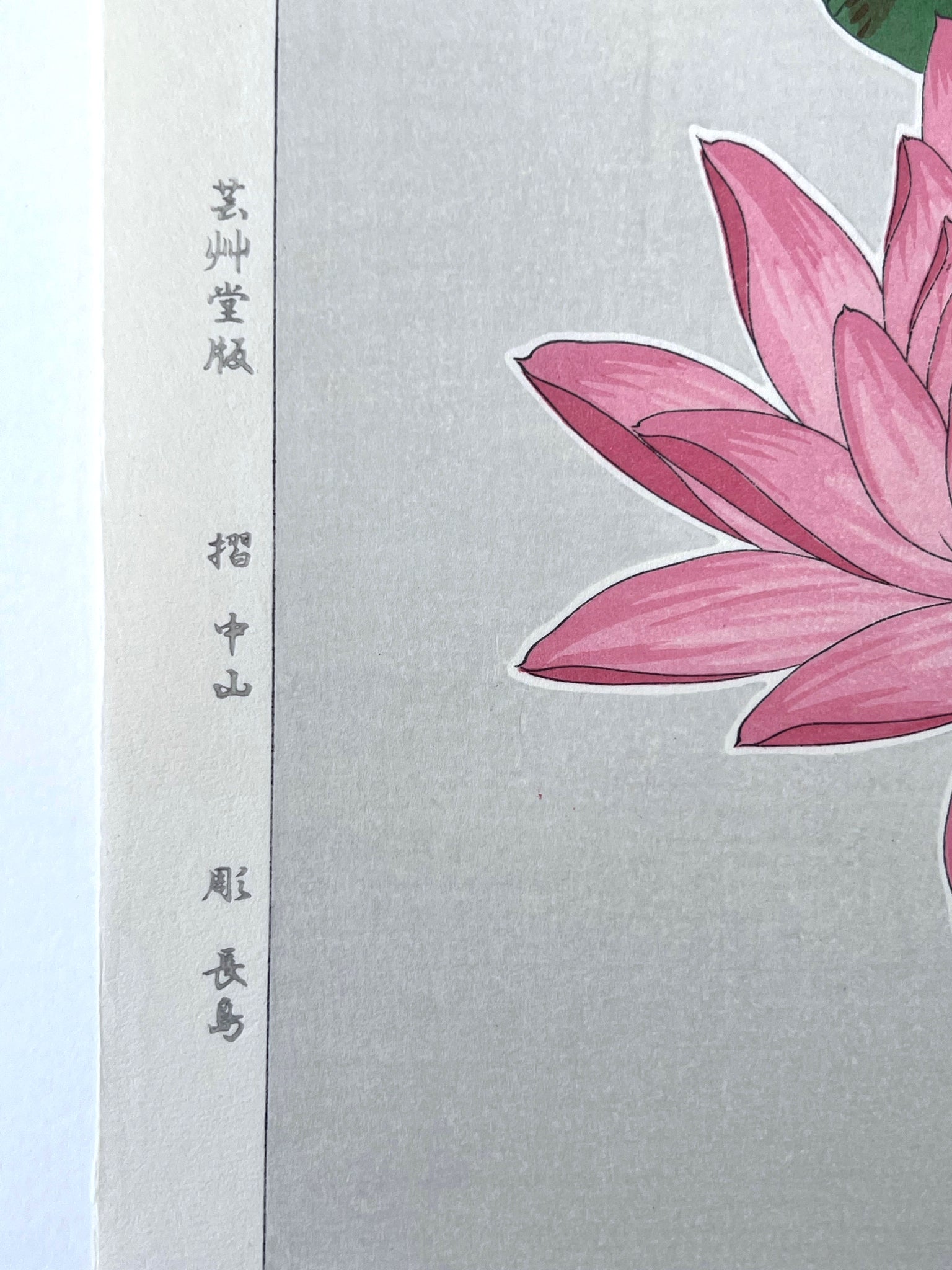 Estampe Japonaise de Kawarazaki, Nymphea titre 