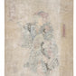 Estampe Japonaise de Kunisada | Le vendeur de médecine, Uiro Vpharmacien ambulant théatre kabuki dos
