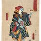 Estampe Japonaise de Kunisada Le vendeur de médecine, pharmacien ambulant théatre kabuki