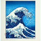Estampe Japonaise en petit format de Kinoshita Taika en hommage à l'estampe de Hokusai Sous la grande vague de Kanagawa