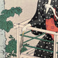 estampe japonaise femme, détail kimono et main